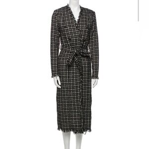 L’Agence Houndstooth Tweed Coat